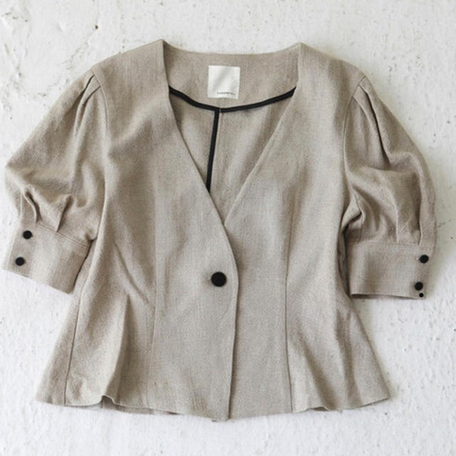 Linen Collarless JKノーカラージャケット