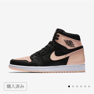 ナイキ(NIKE)のエアジョーダン1 BLACK/PINK(スニーカー)