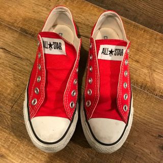 コンバース(CONVERSE)のコンバース  赤 スニーカー ローカット 23.5(スニーカー)