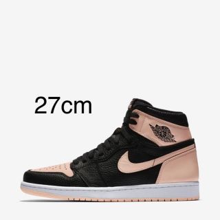 ナイキ(NIKE)の27.0 NIKE AIR JORDAN 1 HIGH BLACK/PINK(スニーカー)