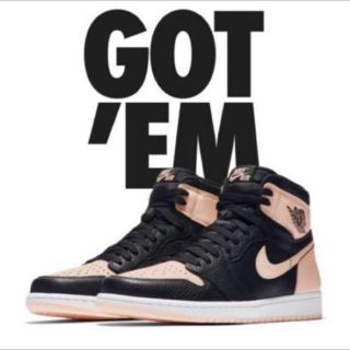 ナイキ(NIKE)のNIKE air jordan1 black  pink 29.5cm(スニーカー)