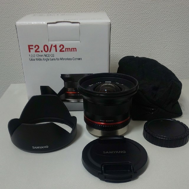 新品 未使用品 SAMYANG 12mm F2.0  (フジX用) ブラック 2