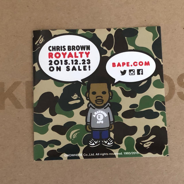 A BATHING APE(アベイシングエイプ)のエイプ ステッカー クリスブラウン   メンズのファッション小物(その他)の商品写真