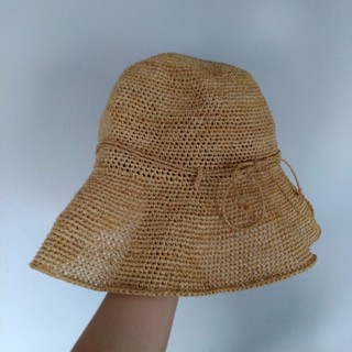 ムジルシリョウヒン(MUJI (無印良品))の無印　ラフィア　帽子(麦わら帽子/ストローハット)
