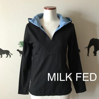 ミルクフェド(MILKFED.)のMILK FED made in USA パーカー付 ブラウス プルオーバー (パーカー)