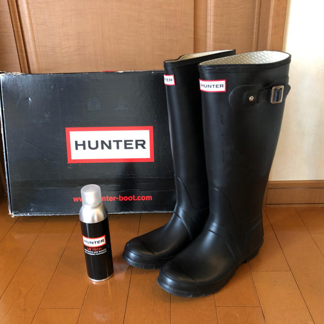 HUNTERレインブーツ スプレーつき