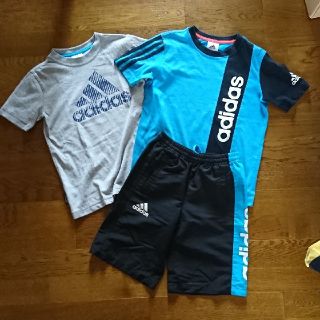 アディダス(adidas)の130㎝ adidas Tシャツ(ショートパンツ付き)(Tシャツ/カットソー)