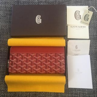 ゴヤール(GOYARD)の【新品 直営店購入】ゴヤール マティニョンGM ラウンドジップ長財布 レッド(財布)