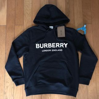 バーバリー(BURBERRY)の【新品 定番】Burberryロゴプリント コットン フーディー M(パーカー)