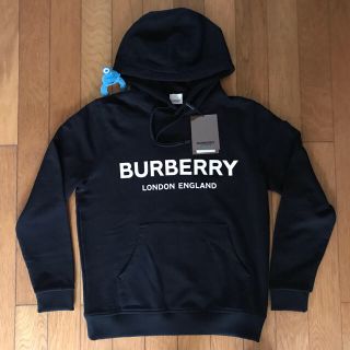 バーバリー(BURBERRY)の【新品 定番】Burberryロゴプリント コットン フーディー S(パーカー)