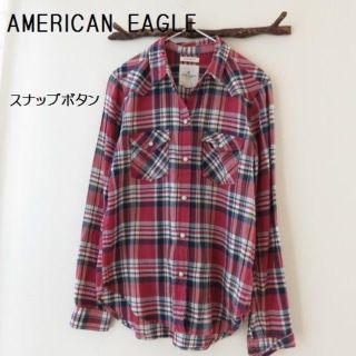 アメリカンイーグル(American Eagle)のAMERICAN EAGLE アメリカンイーグル　スナップボタン　ネルシャツ(シャツ/ブラウス(長袖/七分))