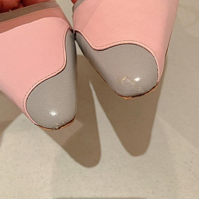 MANOLO BLAHNIK(マノロブラニク)のマノロブラニク ミュール　ピンク　グレー レディースの靴/シューズ(ミュール)の商品写真