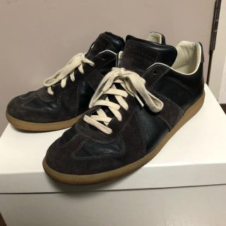 マルタンマルジェラ(Maison Martin Margiela)のマルジェラ ジャーマントレーナー 黒(スニーカー)