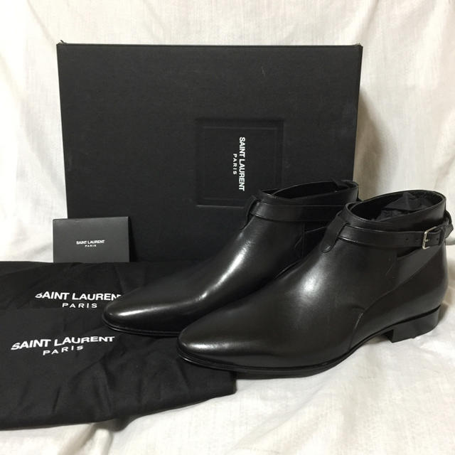 Saint Laurent(サンローラン)の新品 本物正規品 サンローラン メンズ レザー ジョッパー ブーツ 靴 黒 メンズの靴/シューズ(ブーツ)の商品写真