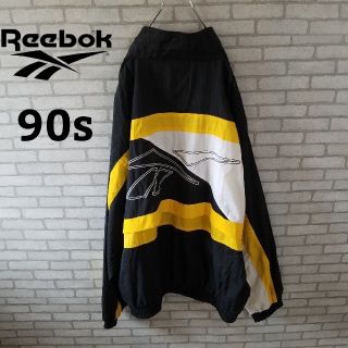 リーボック(Reebok)の【90s】リーボック ナイロンジャケット マルチカラー  海外仕入れ 一点物(ナイロンジャケット)