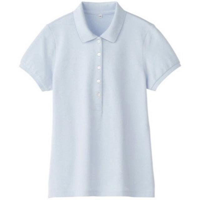 MUJI (無印良品) - 無印良品 半袖ポロシャツS レディース 新品 サックスブルー 無地 綿100%の通販 by たこぶー's shop