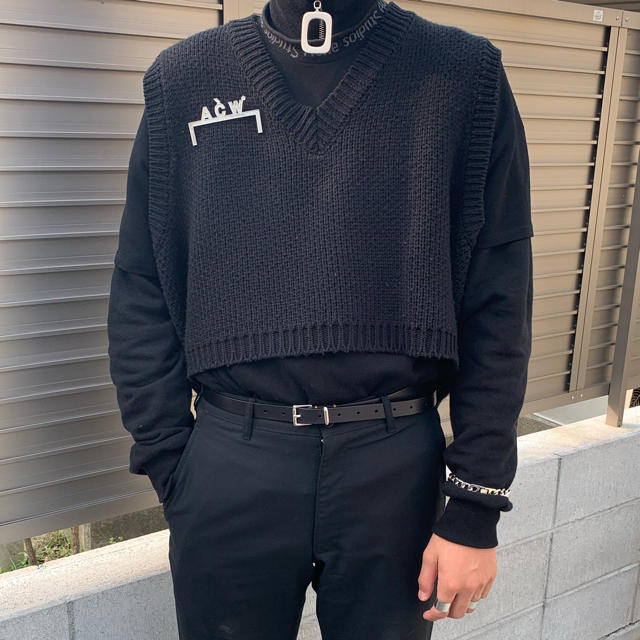 RAF SIMONS(ラフシモンズ)の無地ショート丈ニット rafsimons calvinklein  メンズのトップス(ニット/セーター)の商品写真