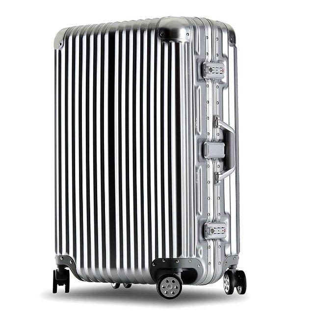 週間売れ筋 スーツケース　TSAロック搭載　鏡面仕上げ　ＸＬ　シルバー スーツケース/キャリーバッグ