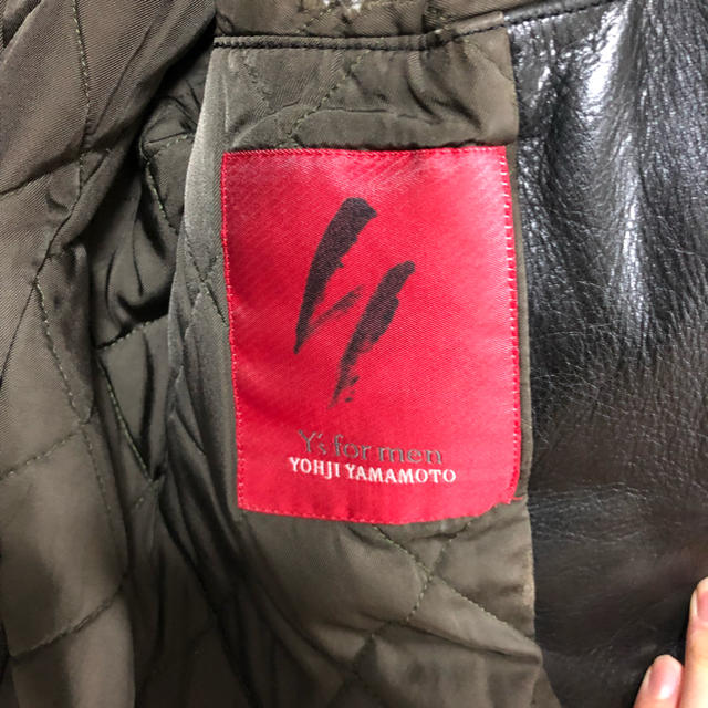 Yohji Yamamoto(ヨウジヤマモト)のYohji Yamamoto  Y's レザー ライダースジャケット メンズのジャケット/アウター(ライダースジャケット)の商品写真