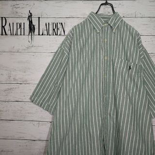 ラルフローレン(Ralph Lauren)のRALPH LAUREN　ビッグシルエット　ストライプ　七分丈　BDシャツ(シャツ)