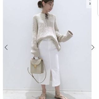 L'Appartement DEUXIEME CLASSE(ひざ丈スカート ・ ホワイト L'Appartement DEUXIEME CLASSE(ひざ丈スカート ・ ホワイト