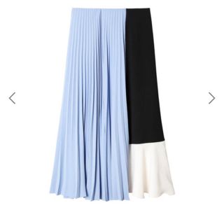 ルシェルブルー(LE CIEL BLEU)のタグ付き新品未使用♡ Blocking Pleated Skirt(ひざ丈スカート)