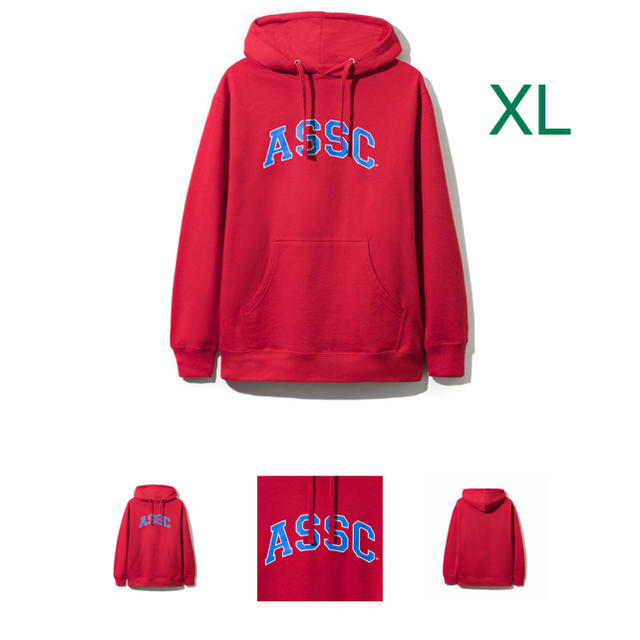 ANTI(アンチ)のAnti Social Social Club assc パーカー ＸＬ 赤 メンズのトップス(パーカー)の商品写真