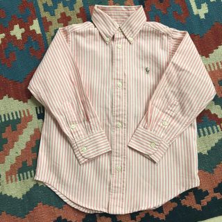 ラルフローレン(Ralph Lauren)のラルフローレン 100cm ピンクストライプシャツ(Tシャツ/カットソー)