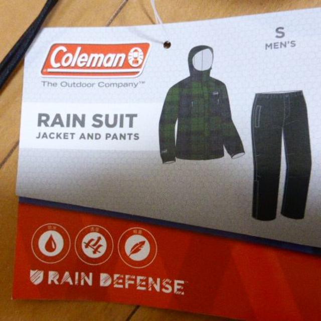 Coleman(コールマン)の★新品★　コールマン レインスーツ メンズS ブラックウォッチ 上下セット  メンズのファッション小物(レインコート)の商品写真