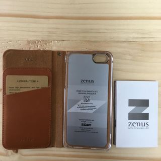 新品 zenus レザー 手帳型 iPhoneケース(iPhoneケース)