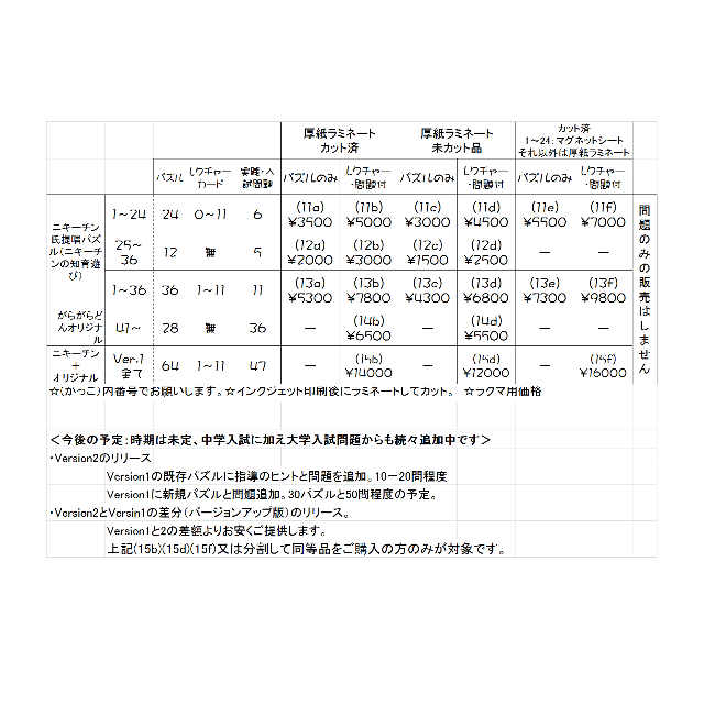 専用！四角作り 入試問題付 &模様作り展開図