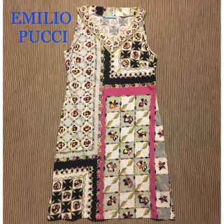 エミリオプッチ(EMILIO PUCCI)のエミリオプッチ カットソーワンピース リゾートビーチにも(ミニワンピース)