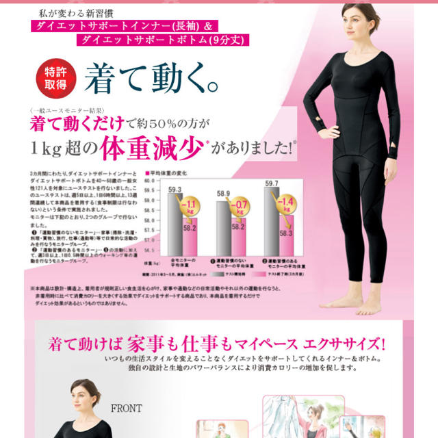 シャルレ(シャルレ)のシャルレダイエットインナーL L コスメ/美容のダイエット(エクササイズ用品)の商品写真