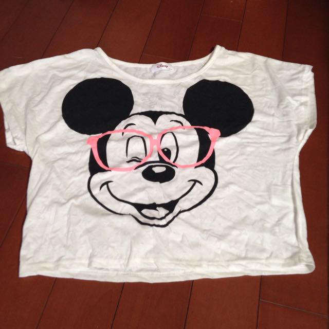 582.ミッキーT メガネ レディースのトップス(Tシャツ(半袖/袖なし))の商品写真