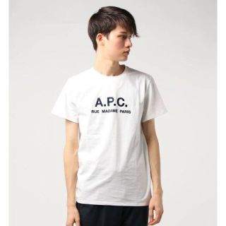 【新品】APC ロゴ緑刺繍Tシャツ(定価14300円)