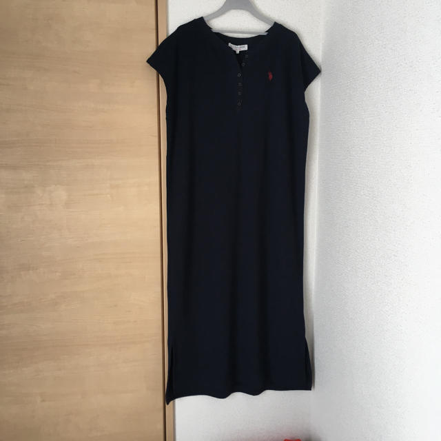 POLO RALPH LAUREN(ポロラルフローレン)の新品 ポロ  ☆ ワッフル ヘンリーネック ワンピース レディースのワンピース(ロングワンピース/マキシワンピース)の商品写真