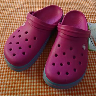 クロックス(crocs)のクロックス clocband バイオレット&ターコイズ M8W10(サンダル)