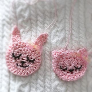 ハンドメイド ポシェット ねこ うさぎ(ポシェット)