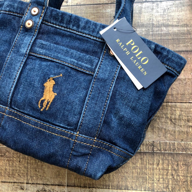 POLO RALPH LAUREN(ポロラルフローレン)の新品  新作 ラルフローレン デニム トートバッグ  ビンテージ 19SS レディースのバッグ(トートバッグ)の商品写真