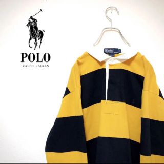 ラルフローレン(Ralph Lauren)の【レア】ポロラルフローレン ラガーシャツ メンズ 黄色 ワンポイント M 90s(ポロシャツ)