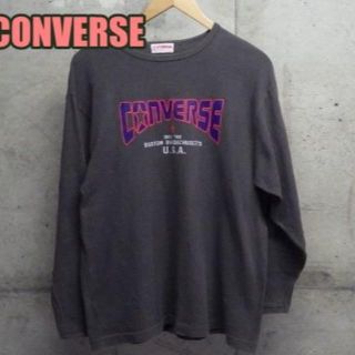 コンバース(CONVERSE)のCONVERSEコンバース　茶色　ロンT　　L(Tシャツ/カットソー(七分/長袖))