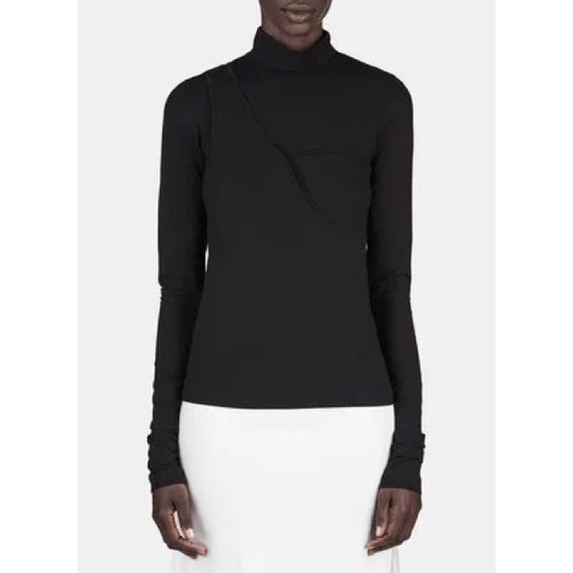 MM6(エムエムシックス)のTwisted Turtleneck / Black  レディースのトップス(カットソー(長袖/七分))の商品写真