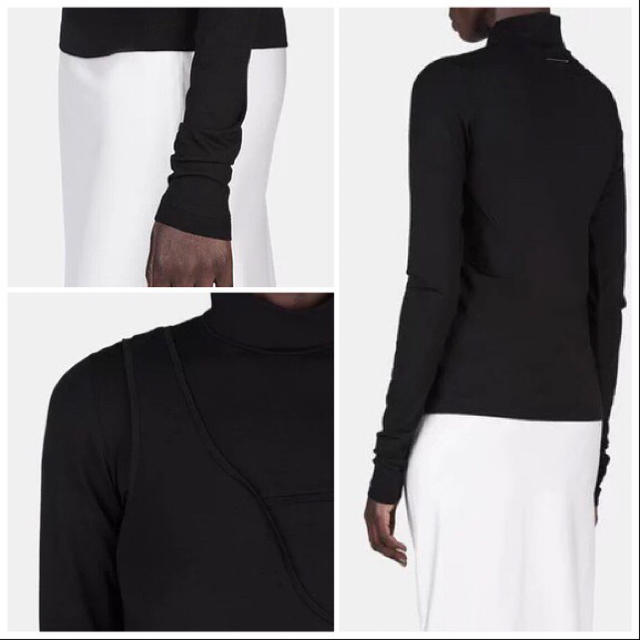 MM6(エムエムシックス)のTwisted Turtleneck / Black  レディースのトップス(カットソー(長袖/七分))の商品写真