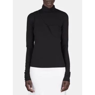 エムエムシックス(MM6)のTwisted Turtleneck / Black (カットソー(長袖/七分))