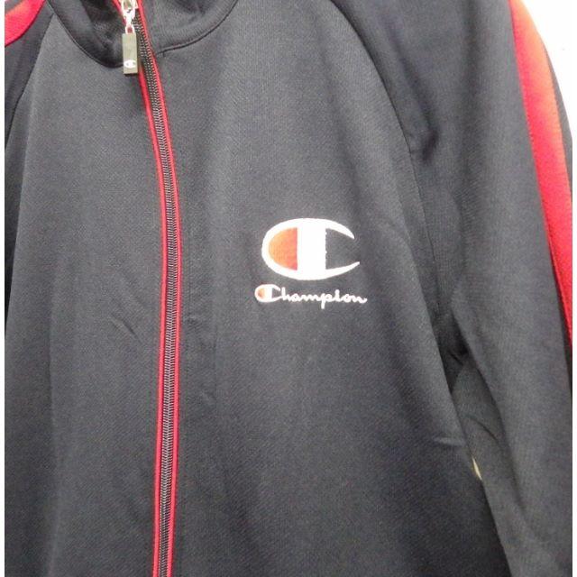Champion(チャンピオン)のChampionチャンピオン　ジャージ　トラックジャケット　紺×赤　ロゴ160 メンズのトップス(ジャージ)の商品写真