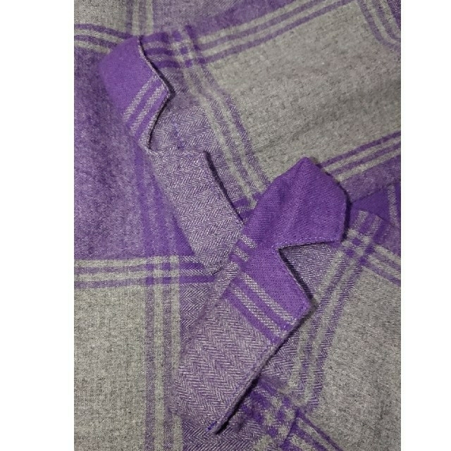 SM2(サマンサモスモス)の紫大判チェックの🍀ワンピース レディースのワンピース(ひざ丈ワンピース)の商品写真