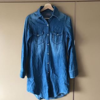 ブルーブルー(BLUE BLUE)の最終値下げ 美品 ハリウッドランチマーケット BLUE BLUE シャツワンピ(ひざ丈ワンピース)