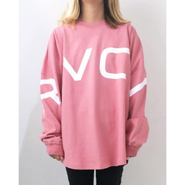 RVCA(ルーカ)の完売！2019SS RVCAルーカオーバーサイズフィットロンTEE S PNK レディースのトップス(Tシャツ(長袖/七分))の商品写真