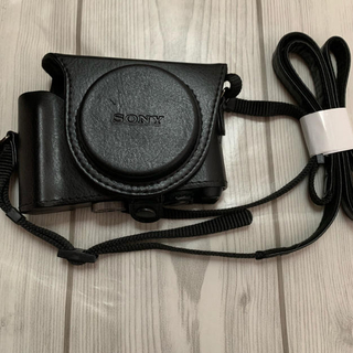ソニー(SONY)の専用！ソニー DSC-WX500 カメラケース 黒 ブラック&キャメル(コンパクトデジタルカメラ)