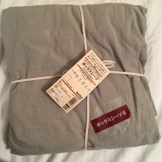 ムジルシリョウヒン(MUJI (無印良品))の無印 ボックスシーツ シングル 新品未使用(シーツ/カバー)